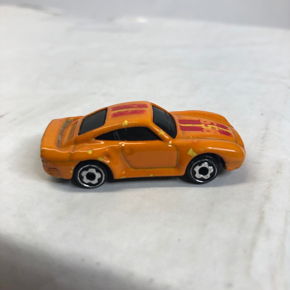 Vintage Hot Wheels 1987 Porsche 959 Orange Red Stripes‎ Diecast Toy Car